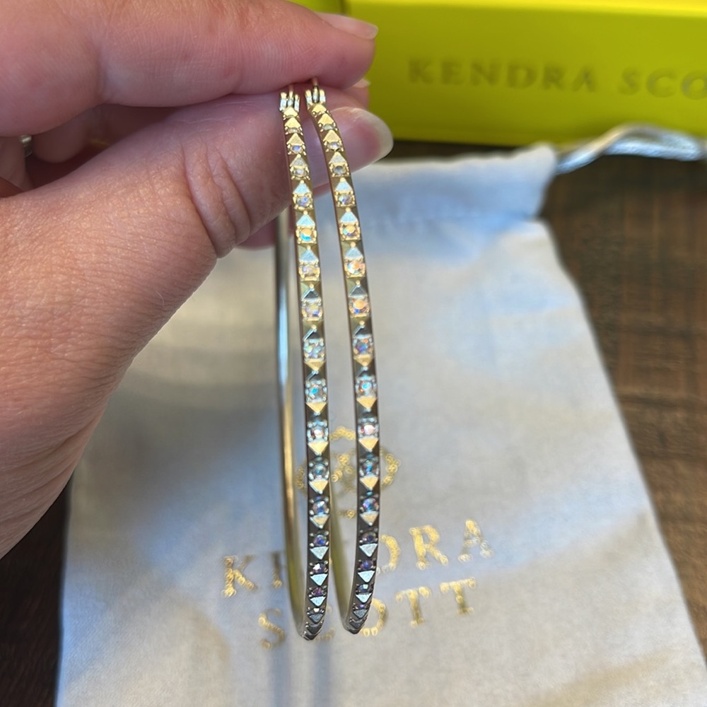 Kendra Scott blingy large hoops - Picture 12 of 14
